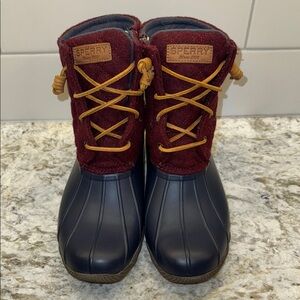 Sperry Red and Blue Saltwater Boots